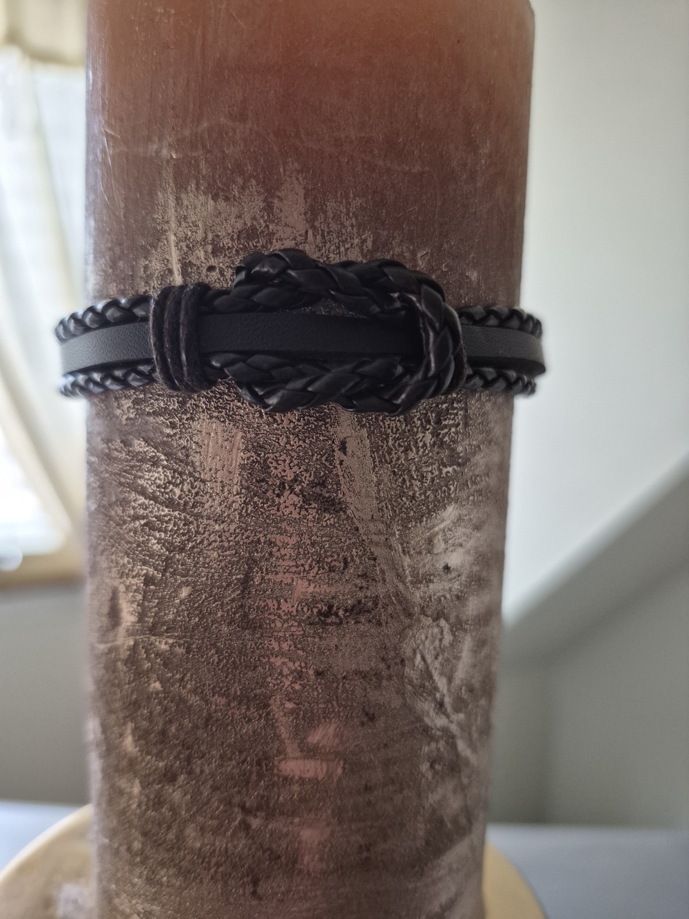Men's Sexy Brown Braided Leather Wrap Bracelet